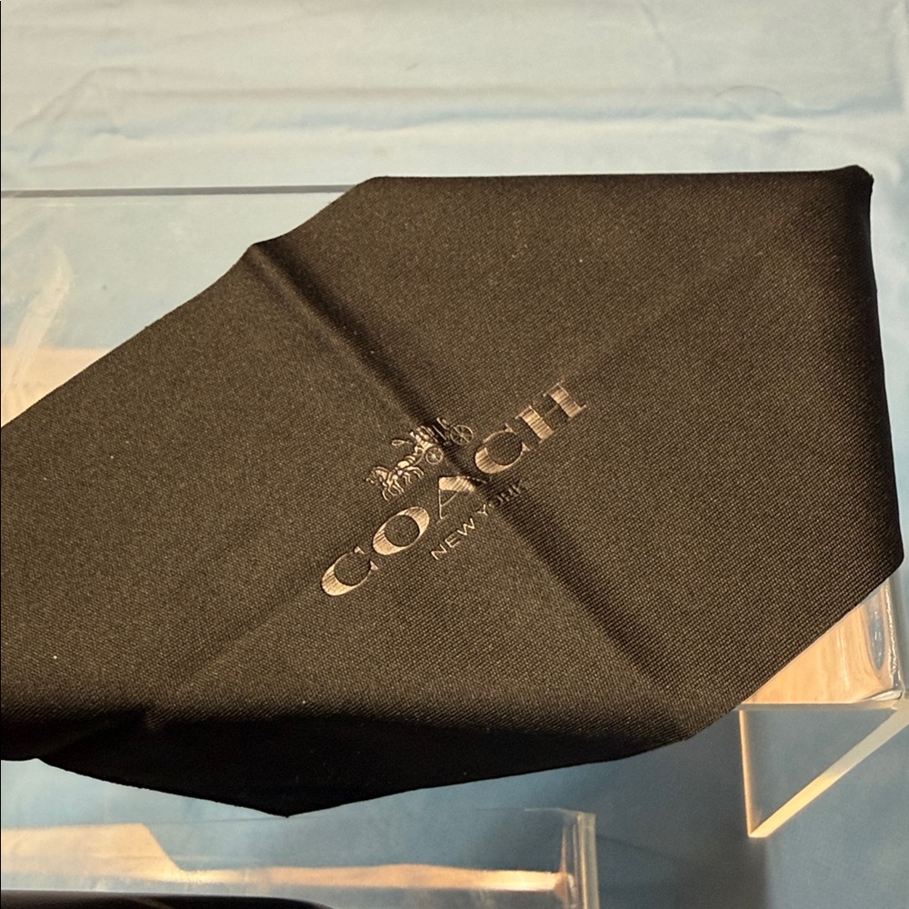 Coach Black Eyewear Case with Coach Cleaning Cloth - Picture 3 of 7